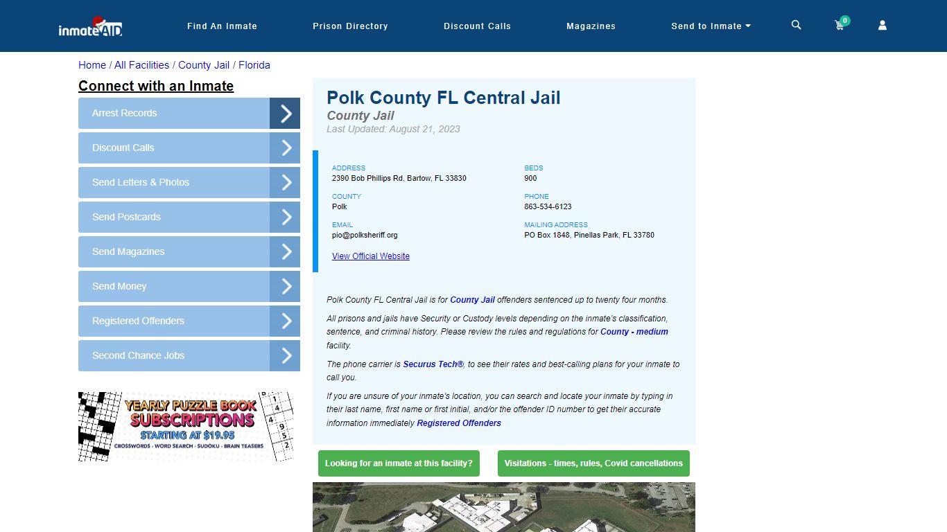 Polk County FL Central Jail - Inmate Locator - Bartow, FL